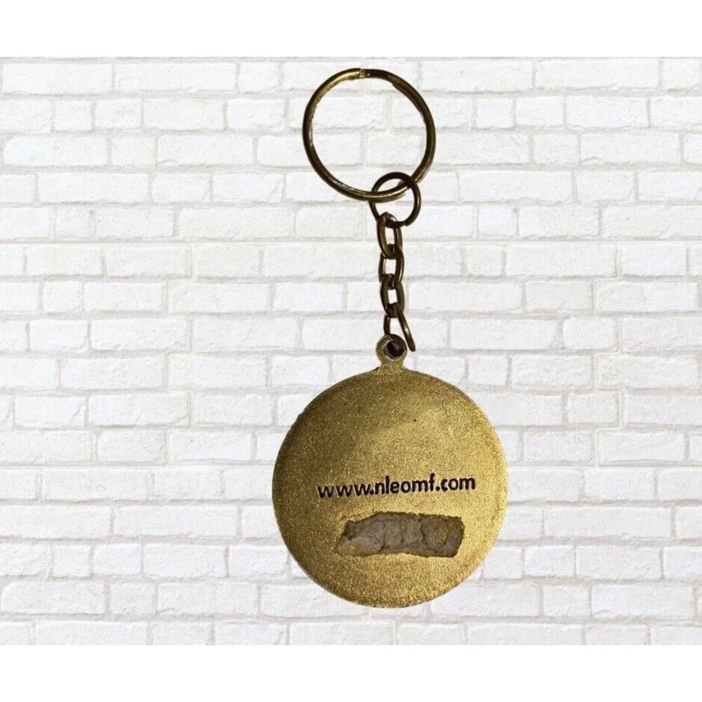 National Law Enforcement Officers Memorial 2006 SUPPORTER Gold Tone Keychain